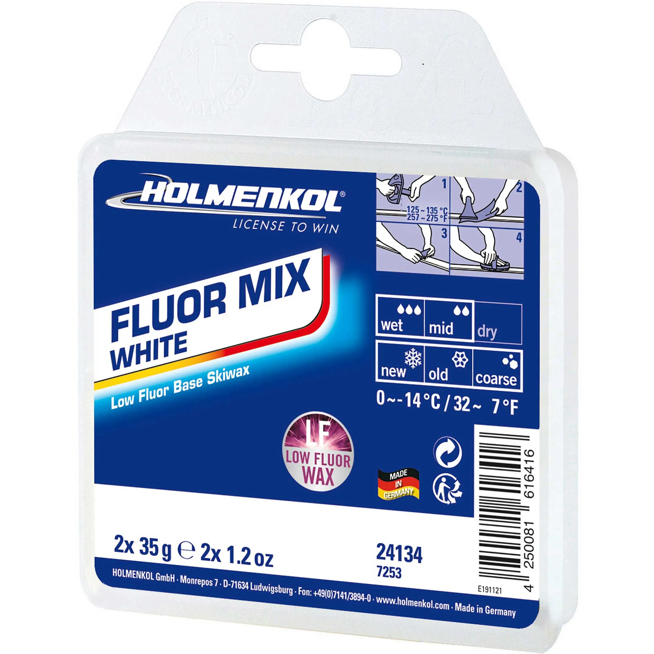 Holmenkol Fluormix LF White Wax 2 X 35g 1 Holmenkol Fluormix LF White Wax 2 X 35g